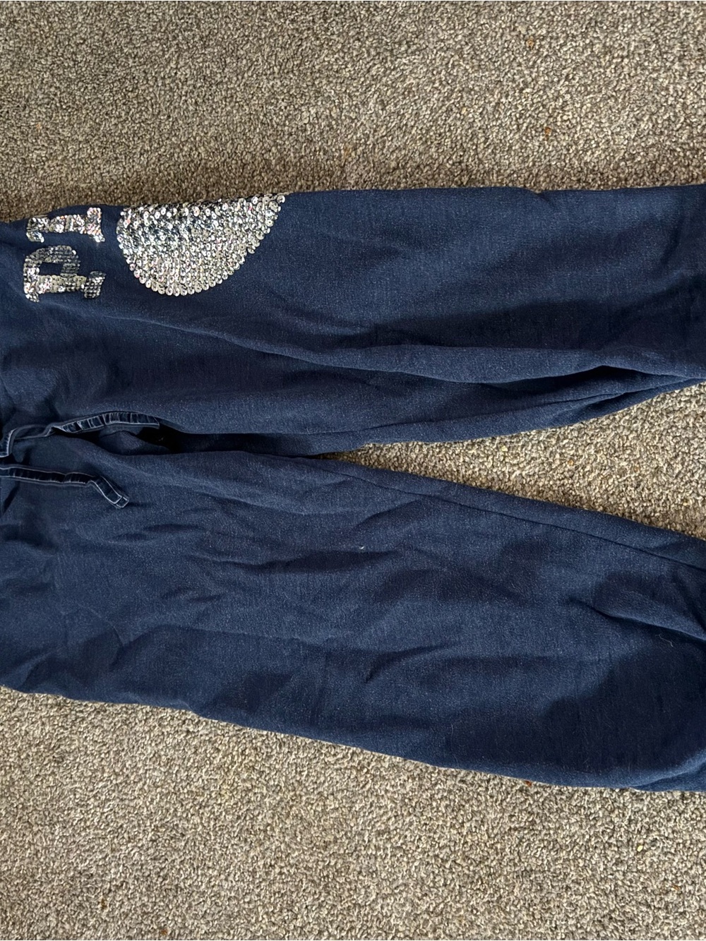 PINK Victoria's Secret Navy crop sweat pants